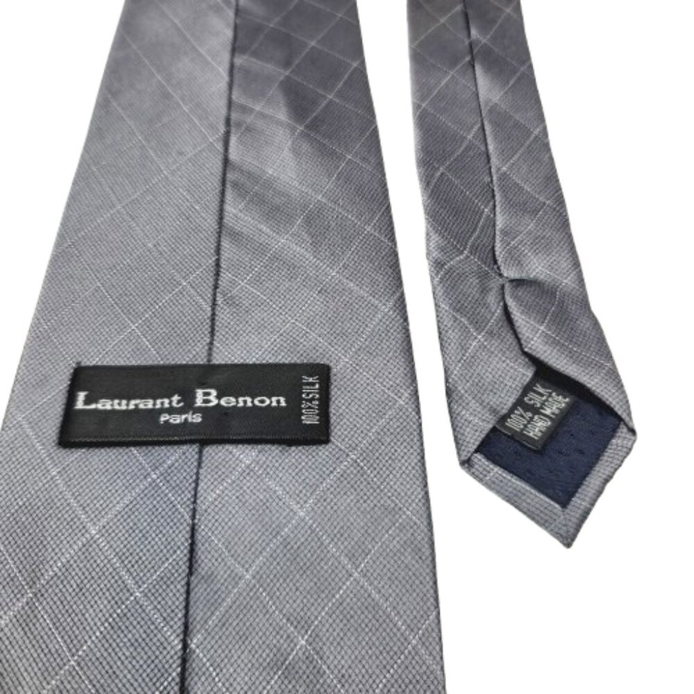 Laurant Benon Paris Handmade 100% Silk Tie - Picture 3 of 3